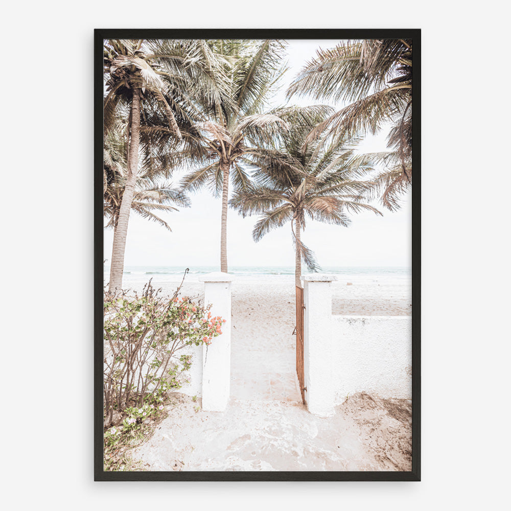 Shop Tropical Island Gate Photo Art Print a coastal themed photography wall art print from The Print Emporium wall artwork collection - Buy Australian made fine art poster and framed prints for the home and your interior decor, TPE-1241-AP