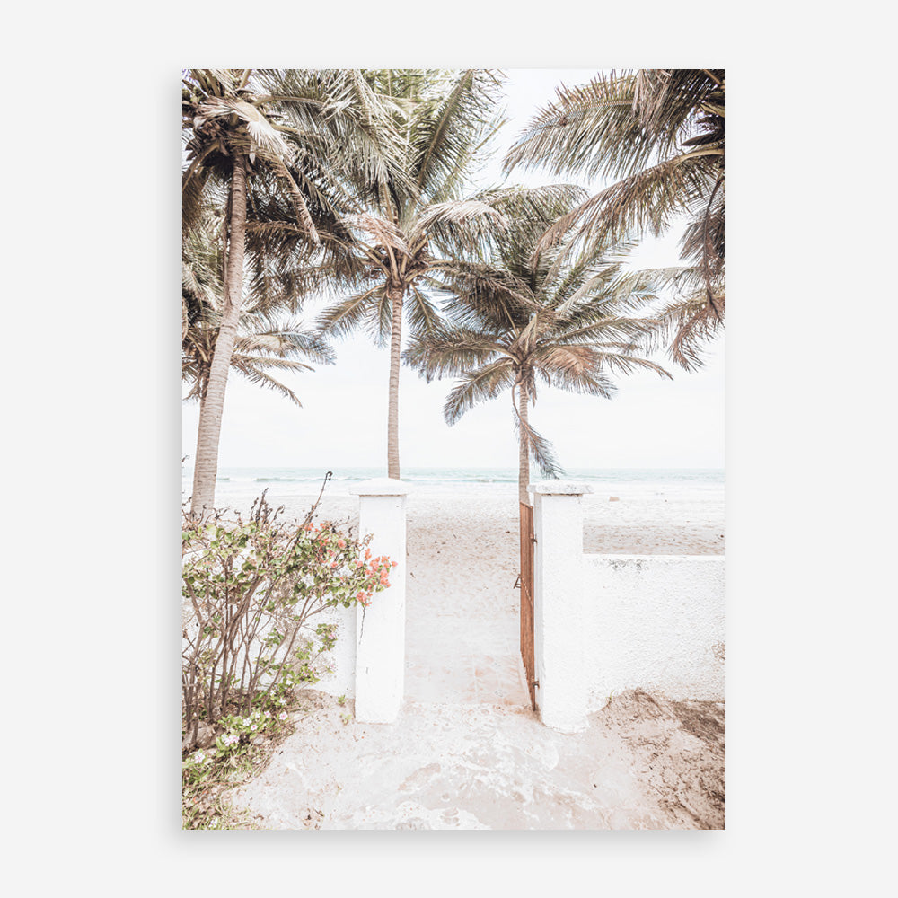 Shop Tropical Island Gate Photo Art Print a coastal themed photography wall art print from The Print Emporium wall artwork collection - Buy Australian made fine art poster and framed prints for the home and your interior decor, TPE-1241-AP