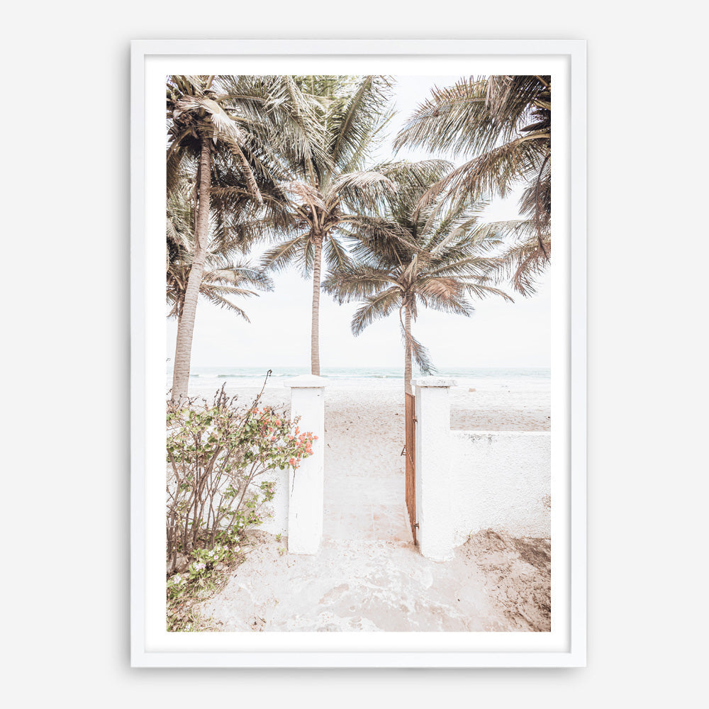 Shop Tropical Island Gate Photo Art Print a coastal themed photography wall art print from The Print Emporium wall artwork collection - Buy Australian made fine art poster and framed prints for the home and your interior decor, TPE-1241-AP
