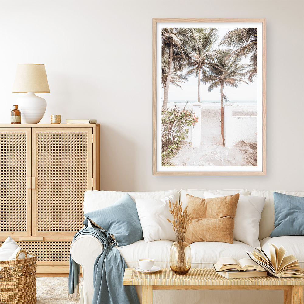 Shop Tropical Island Gate Photo Art Print a coastal themed photography wall art print from The Print Emporium wall artwork collection - Buy Australian made fine art poster and framed prints for the home and your interior decor, TPE-1241-AP