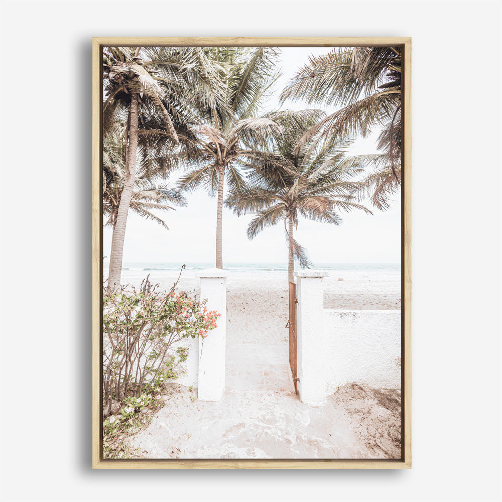 Shop Tropical Island Gate Photo Canvas Print a coastal themed photography framed stretched canvas print from The Print Emporium wall artwork collection - Buy Australian made prints for the home and your interior decor space, TPE-1241-CA-35X46-NF