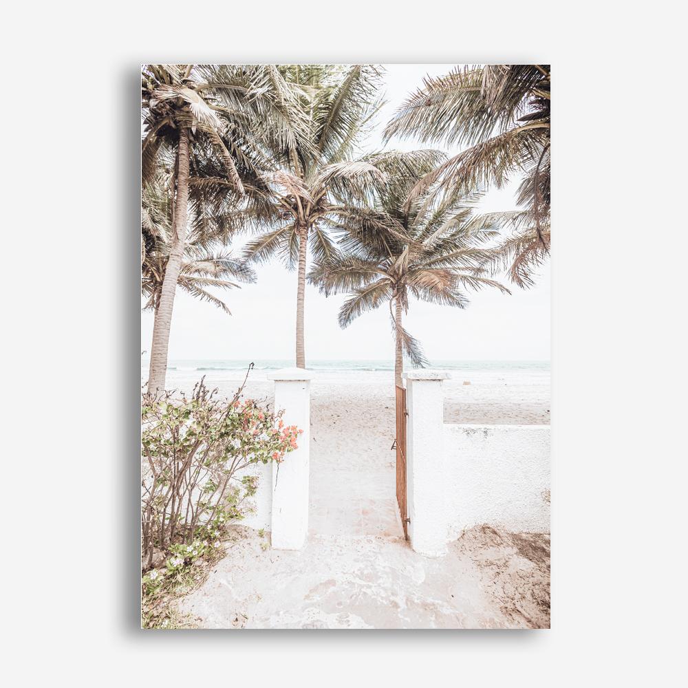 Shop Tropical Island Gate Photo Canvas Print a coastal themed photography framed stretched canvas print from The Print Emporium wall artwork collection - Buy Australian made prints for the home and your interior decor space, TPE-1241-CA-35X46-NF