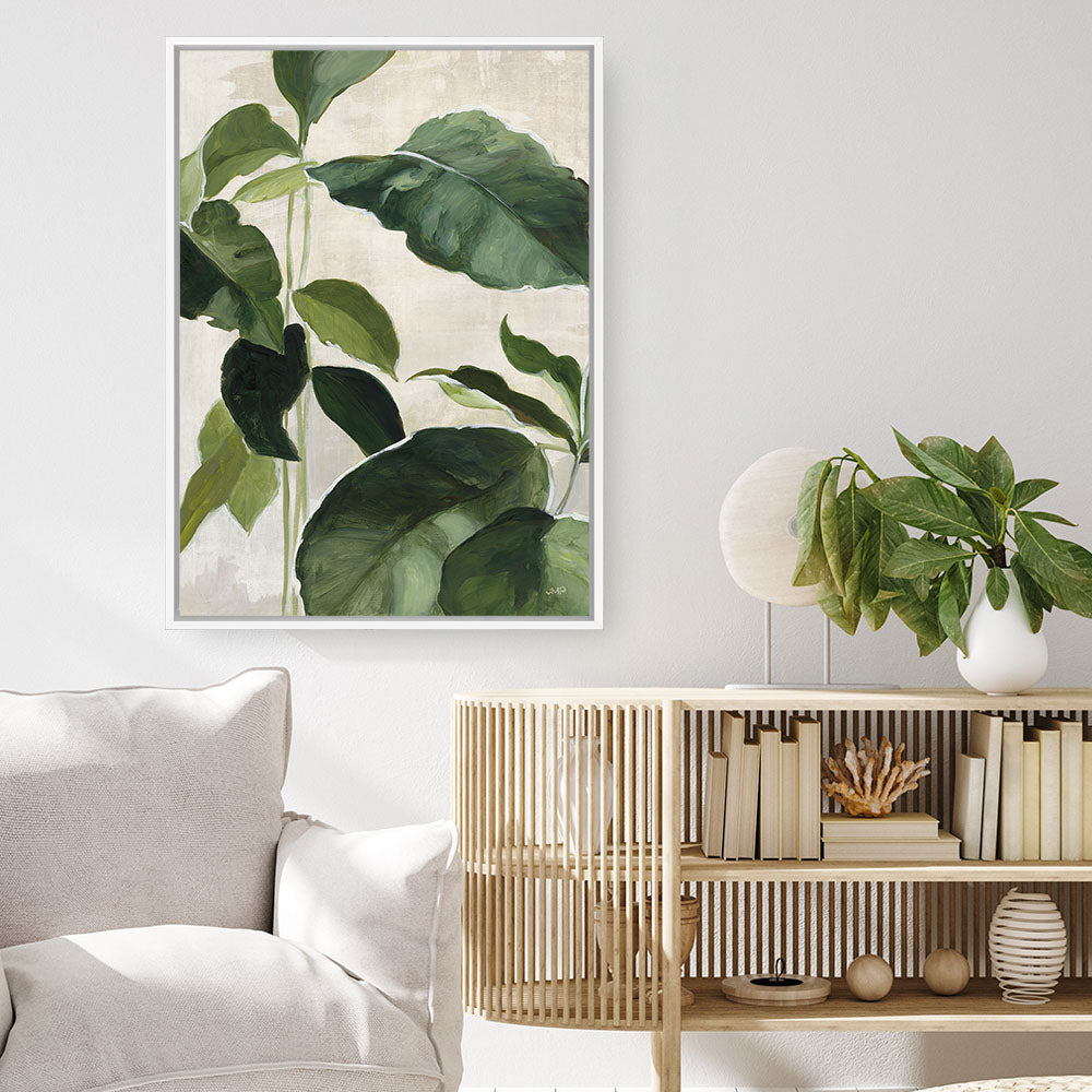 Shop Tropical Study II Crop Canvas Print a painted style framed canvas wall art print from The Print Emporium artwork collection - Buy Australian made fine art painting style stretched canvas prints for the home and your interior decor space, TPE-WA-70135-CA-35X46-NF