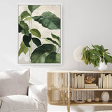 Shop Tropical Study II Crop Canvas Print a painted style framed canvas wall art print from The Print Emporium artwork collection - Buy Australian made fine art painting style stretched canvas prints for the home and your interior decor space, TPE-WA-70135-CA-35X46-NF