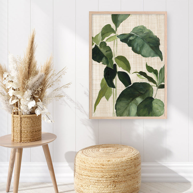Shop Tropical Study II Linen Art Print a painted style wall art print from The Print Emporium wall artwork collection - Buy Australian made fine art painting style poster and framed prints for the home and your interior decor room, TPE-WA-74487-AP