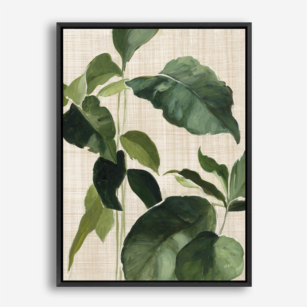 Shop Tropical Study II Linen Canvas Print a painted style framed canvas wall art print from The Print Emporium artwork collection - Buy Australian made fine art painting style stretched canvas prints for the home and your interior decor space, TPE-WA-74487-CA-35X46-NF