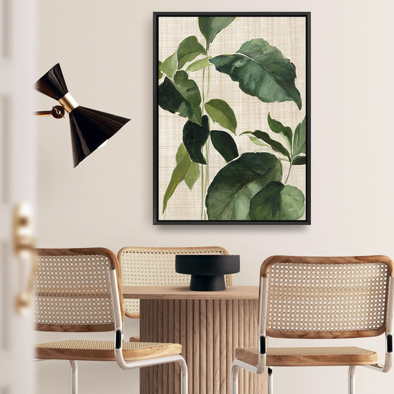 Shop Tropical Study II Linen Canvas Print a painted style framed canvas wall art print from The Print Emporium artwork collection - Buy Australian made fine art painting style stretched canvas prints for the home and your interior decor space, TPE-WA-74487-CA-35X46-NF
