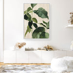 Shop Tropical Study II Linen Canvas Print a painted style framed canvas wall art print from The Print Emporium artwork collection - Buy Australian made fine art painting style stretched canvas prints for the home and your interior decor space, TPE-WA-74487-CA-35X46-NF
