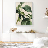 Shop Tropical Study II Linen Canvas Print a painted style framed canvas wall art print from The Print Emporium artwork collection - Buy Australian made fine art painting style stretched canvas prints for the home and your interior decor space, TPE-WA-74487-CA-35X46-NF