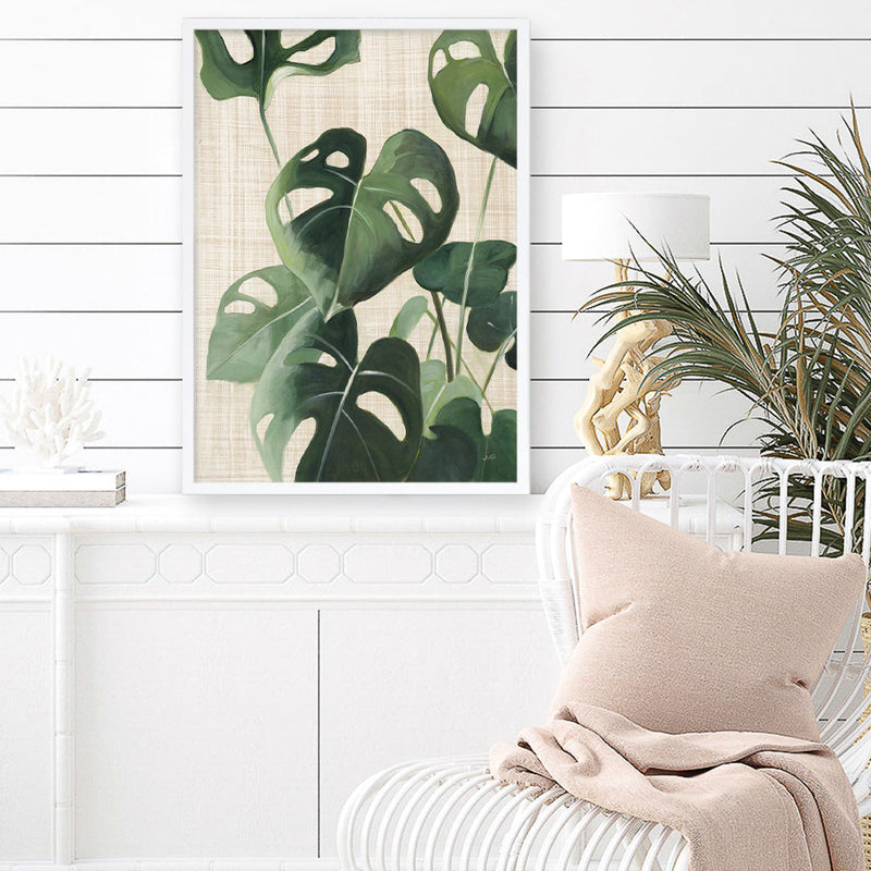 Shop Tropical Study IV Linen Art Print a painted style wall art print from The Print Emporium wall artwork collection - Buy Australian made fine art painting style poster and framed prints for the home and your interior decor room, TPE-WA-74489-AP