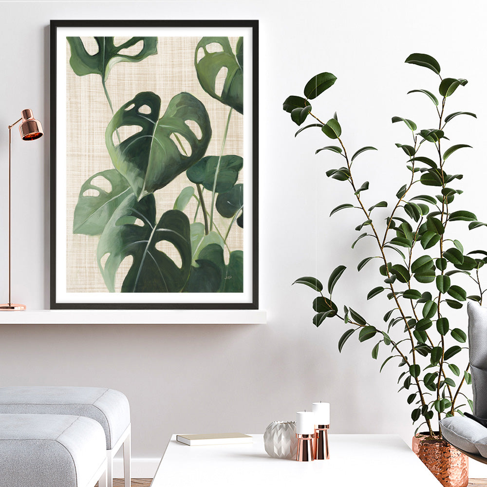 Shop Tropical Study IV Linen Art Print a painted style wall art print from The Print Emporium wall artwork collection - Buy Australian made fine art painting style poster and framed prints for the home and your interior decor room, TPE-WA-74489-AP
