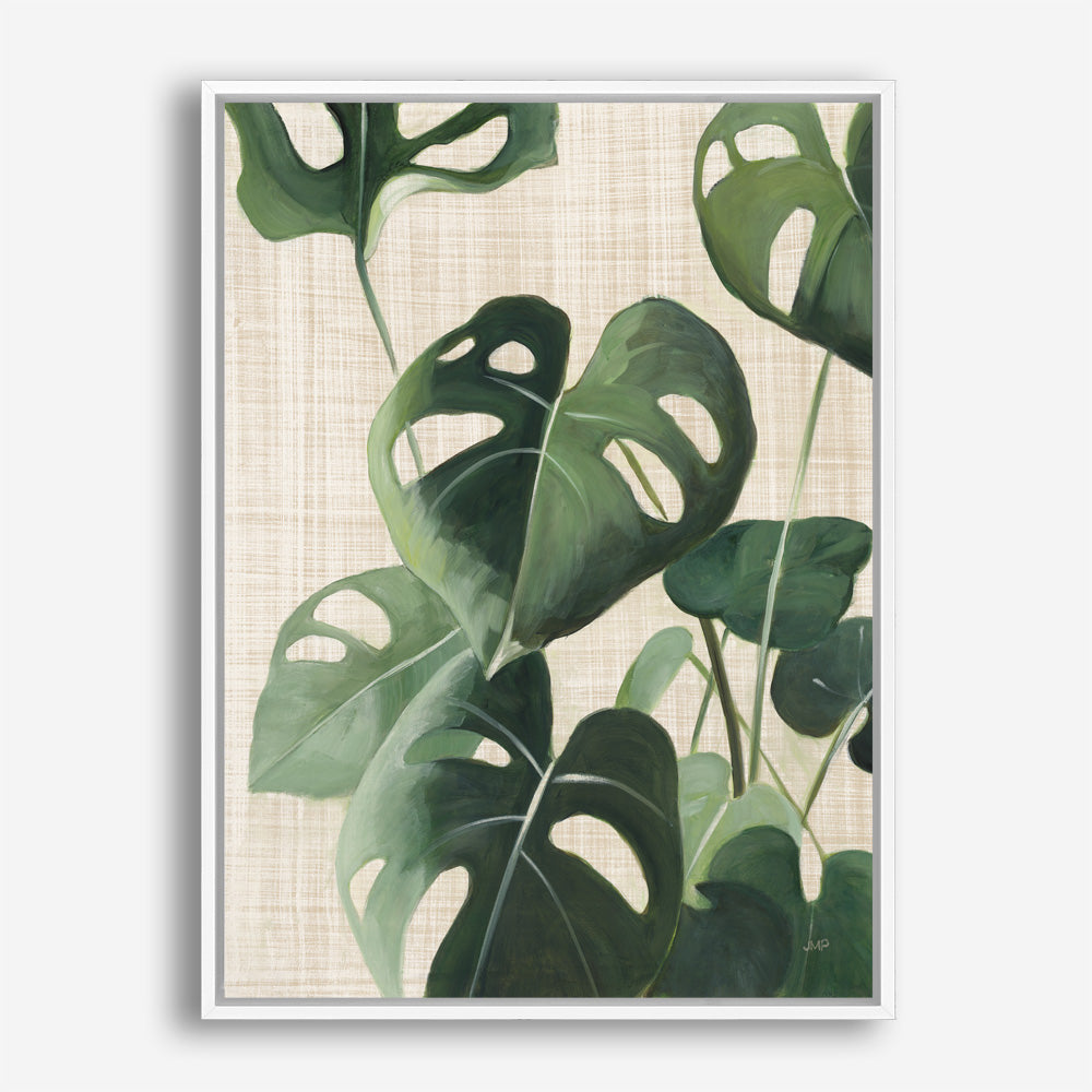 Shop Tropical Study IV Linen Canvas Print a painted style framed canvas wall art print from The Print Emporium artwork collection - Buy Australian made fine art painting style stretched canvas prints for the home and your interior decor space, TPE-WA-74489-CA-35X46-NF