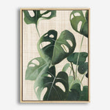 Shop Tropical Study IV Linen Canvas Print a painted style framed canvas wall art print from The Print Emporium artwork collection - Buy Australian made fine art painting style stretched canvas prints for the home and your interior decor space, TPE-WA-74489-CA-35X46-NF