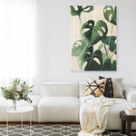 Shop Tropical Study IV Linen Canvas Print a painted style framed canvas wall art print from The Print Emporium artwork collection - Buy Australian made fine art painting style stretched canvas prints for the home and your interior decor space, TPE-WA-74489-CA-35X46-NF