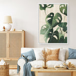 Shop Tropical Study IV Linen Canvas Print a painted style framed canvas wall art print from The Print Emporium artwork collection - Buy Australian made fine art painting style stretched canvas prints for the home and your interior decor space, TPE-WA-74489-CA-35X46-NF