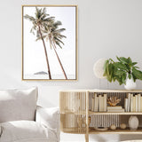 Shop Twin Palms Photo Canvas Print a coastal themed photography framed stretched canvas print from The Print Emporium wall artwork collection - Buy Australian made prints for the home and your interior decor space, TPE-1053-CA-35X46-NF