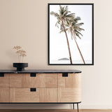 Shop Twin Palms Photo Canvas Print a coastal themed photography framed stretched canvas print from The Print Emporium wall artwork collection - Buy Australian made prints for the home and your interior decor space, TPE-1053-CA-35X46-NF