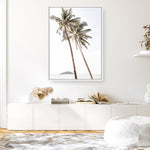 Shop Twin Palms Photo Canvas Print a coastal themed photography framed stretched canvas print from The Print Emporium wall artwork collection - Buy Australian made prints for the home and your interior decor space, TPE-1053-CA-35X46-NF