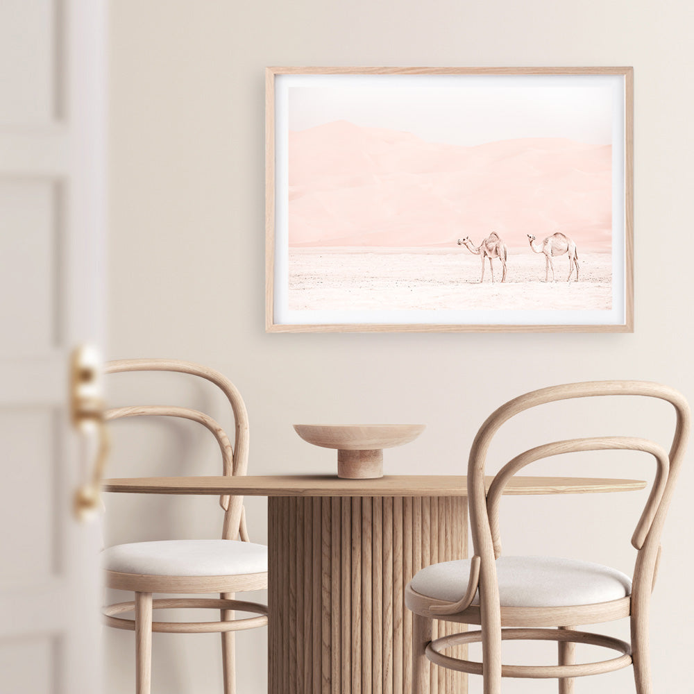Shop Two Camels Photo Art Print a Moroccan desert boho themed photography wall art print from The Print Emporium wall artwork collection - Buy Australian made fine art poster and framed prints for the home and your interior decor room, TPE-832-AP