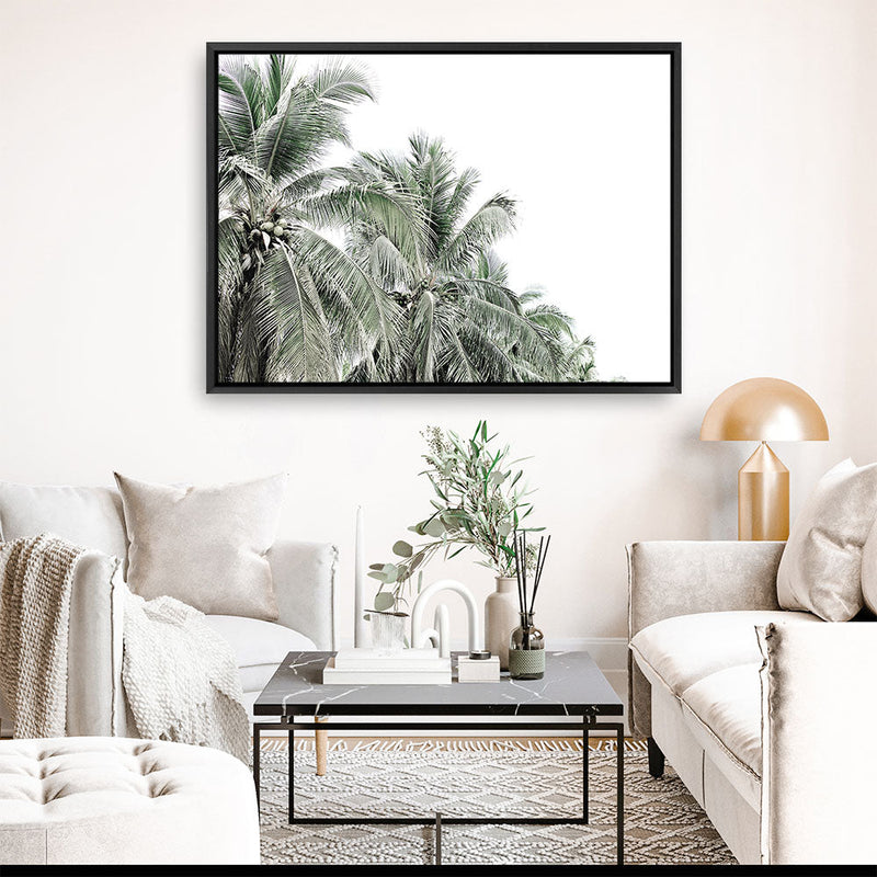 Shop Two Palms Photo Canvas Print a photography framed stretched canvas print from The Print Emporium wall artwork collection - Buy Australian made prints for the home and your interior decor space, TPE-777-CA-35X46-NF