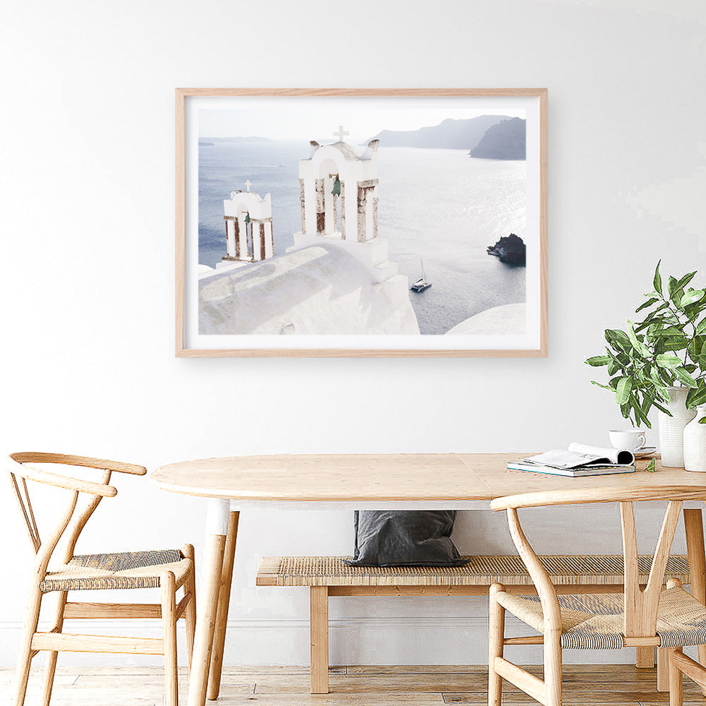 Shop Two White Churches I Photo Art Print a coastal themed photography wall art print from The Print Emporium wall artwork collection - Buy Australian made fine art poster and framed prints for the home and your interior decor, TPE-1322-AP