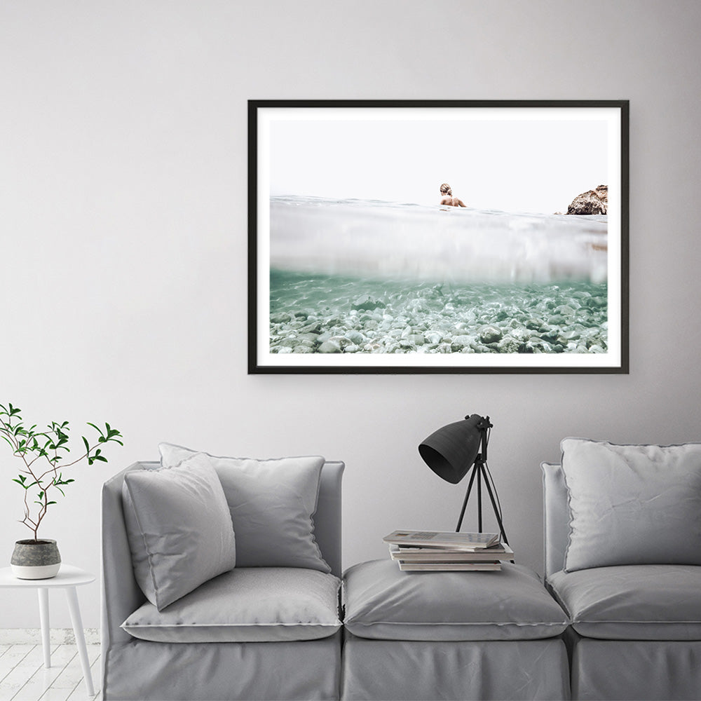 Shop Underwater Horizon II Photo Art Print a coastal themed photography wall art print from The Print Emporium wall artwork collection - Buy Australian made fine art poster and framed prints for the home and your interior decor, TPE-1164-AP