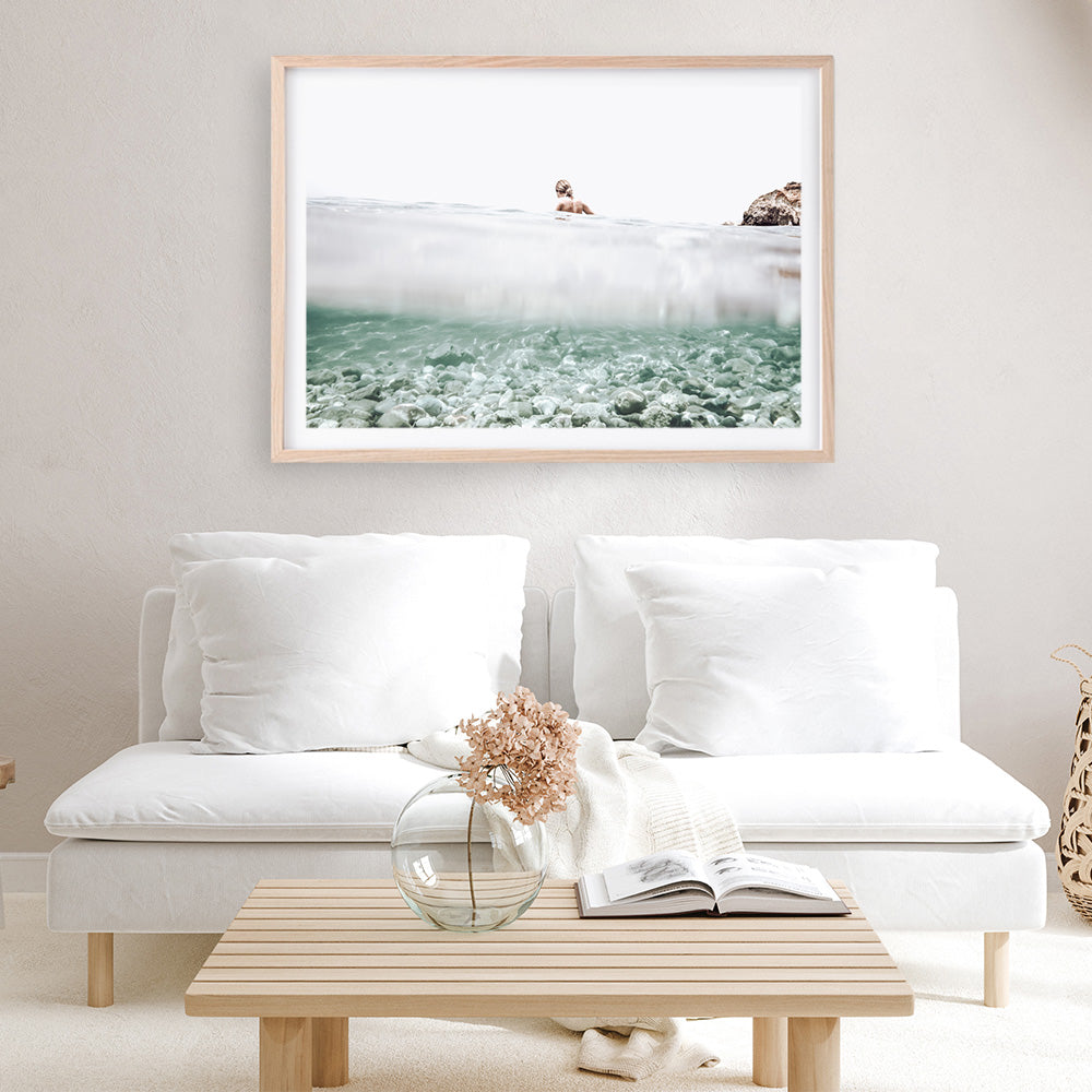 Shop Underwater Horizon II Photo Art Print a coastal themed photography wall art print from The Print Emporium wall artwork collection - Buy Australian made fine art poster and framed prints for the home and your interior decor, TPE-1164-AP