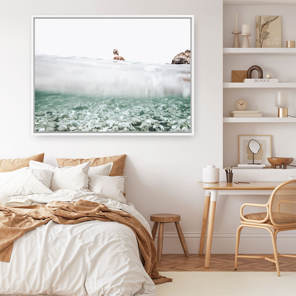 Shop Underwater Horizon II Photo Canvas Print a coastal themed photography framed stretched canvas print from The Print Emporium wall artwork collection - Buy Australian made prints for the home and your interior decor space, TPE-1164-CA-35X46-NF
