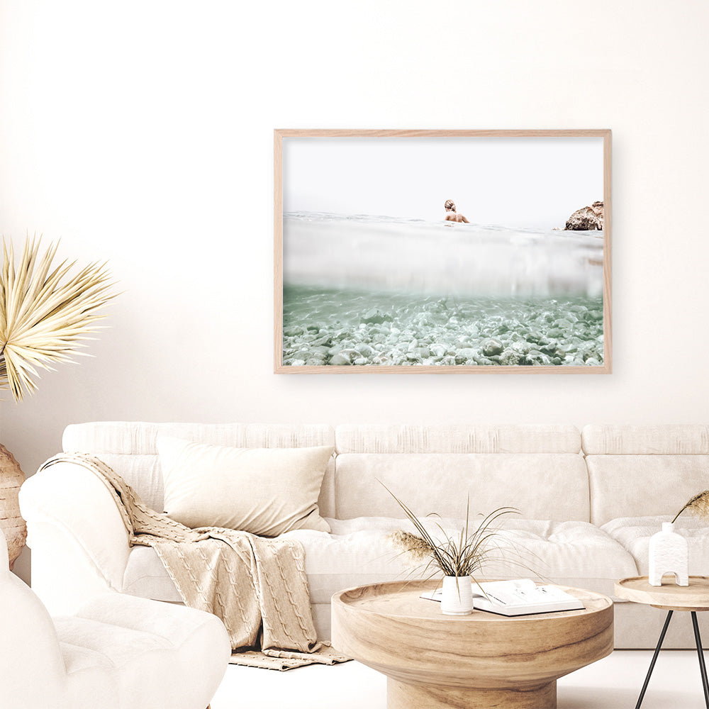 Shop Underwater Horizon Photo Art Print a coastal themed photography wall art print from The Print Emporium wall artwork collection - Buy Australian made fine art poster and framed prints for the home and your interior decor, TPE-1163-AP