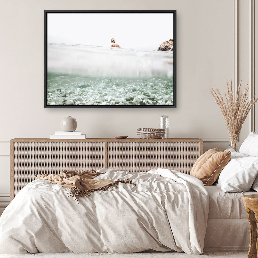 Shop Underwater Horizon Photo Canvas Print a coastal themed photography framed stretched canvas print from The Print Emporium wall artwork collection - Buy Australian made prints for the home and your interior decor space, TPE-1163-CA-35X46-NF