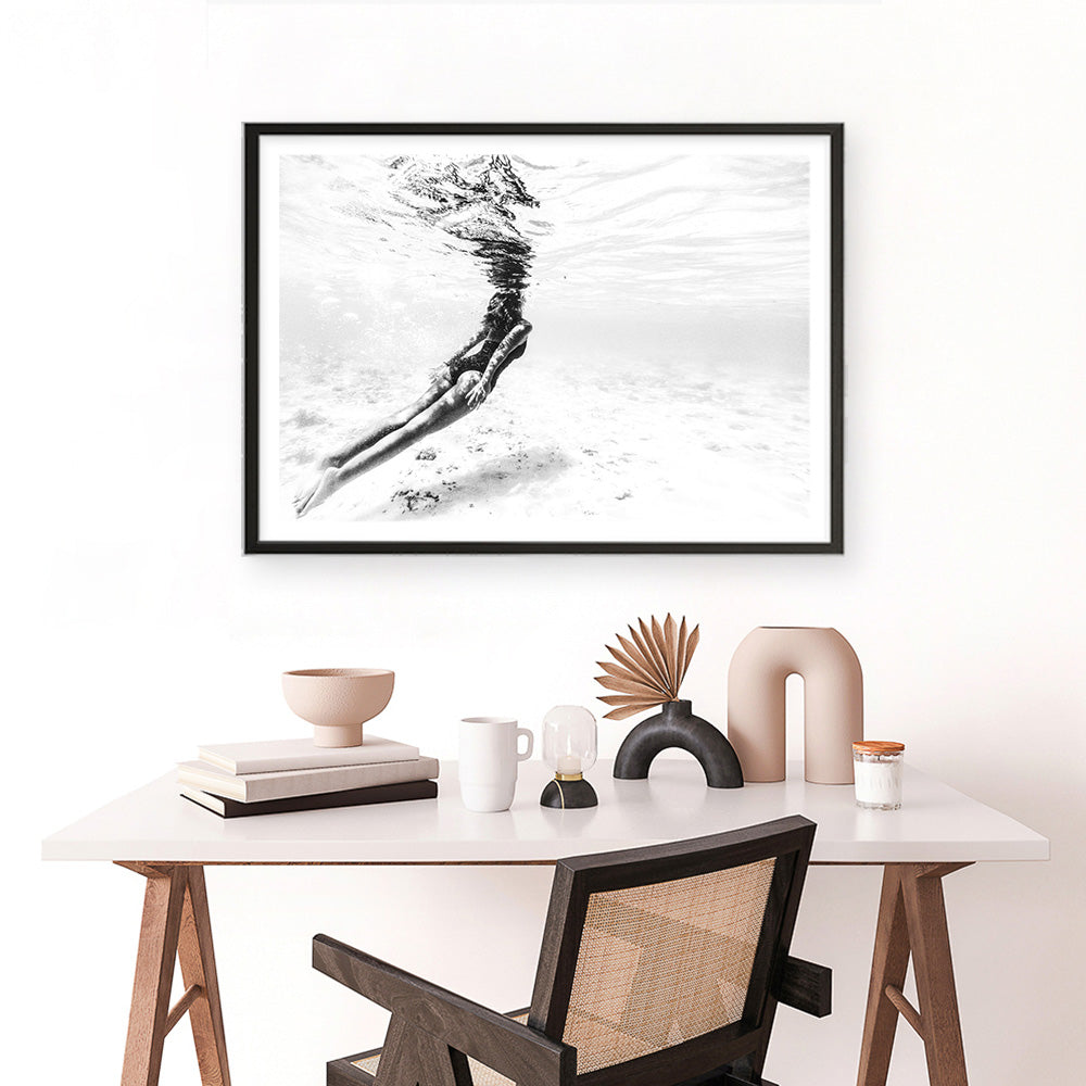 Shop Underwater Photo Art Print a coastal themed photography wall art print from The Print Emporium wall artwork collection - Buy Australian made fine art poster and framed prints for the home and your interior decor, TPE-539-AP