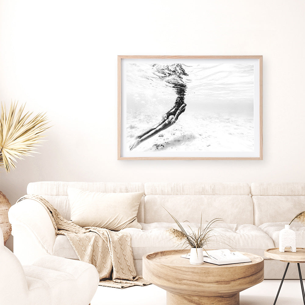 Shop Underwater Photo Art Print a coastal themed photography wall art print from The Print Emporium wall artwork collection - Buy Australian made fine art poster and framed prints for the home and your interior decor, TPE-539-AP