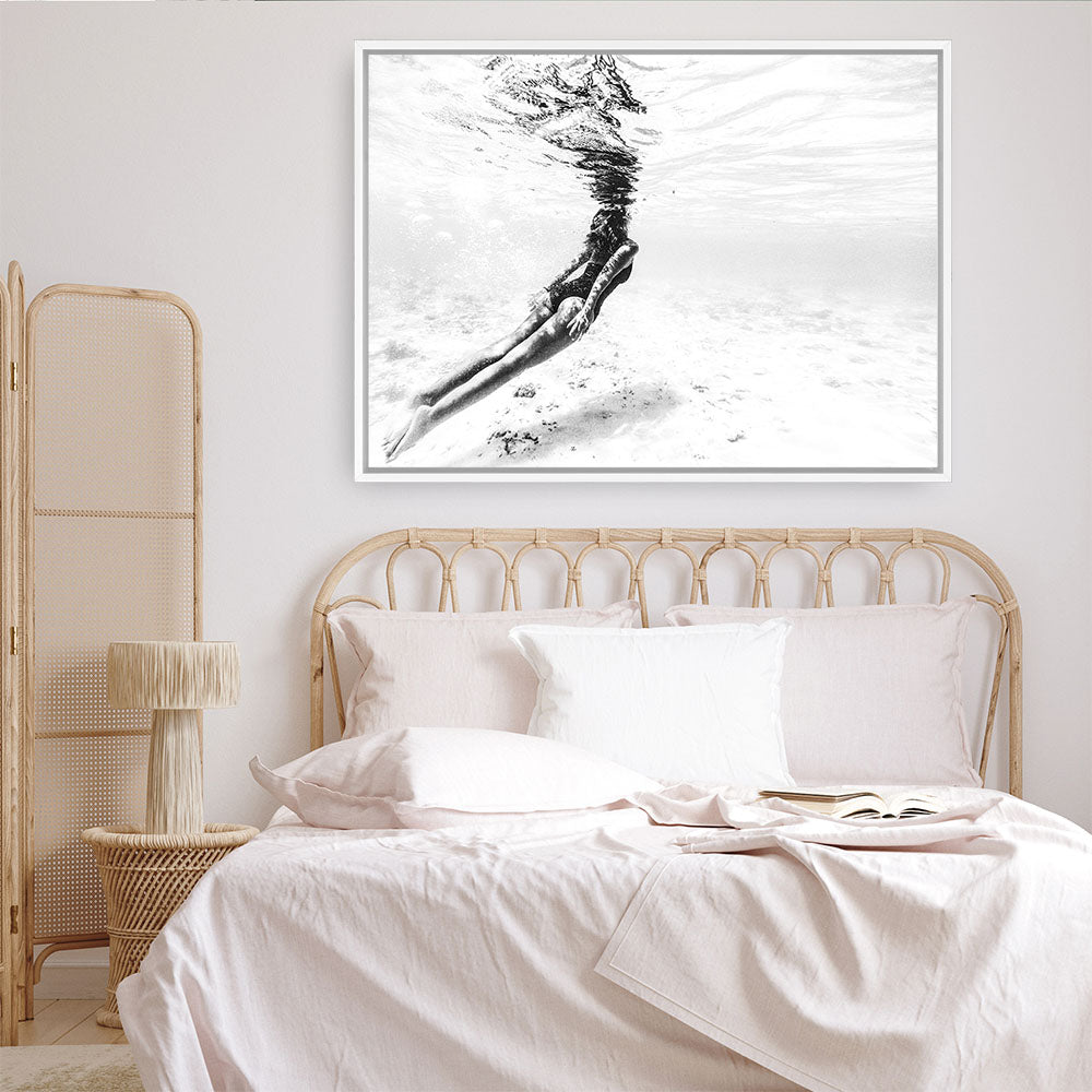 Shop Underwater Photo Canvas Print a coastal themed photography framed stretched canvas print from The Print Emporium wall artwork collection - Buy Australian made prints for the home and your interior decor space, TPE-539-CA-35X46-NF