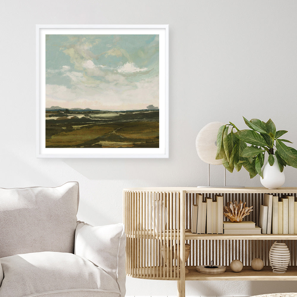 Shop Valley View (Square) Art Print a painted abstract themed wall art print from The Print Emporium wall artwork collection - Buy Australian made fine art painting style poster and framed prints for the home and your interior decor room, TPE-DH-229-AP