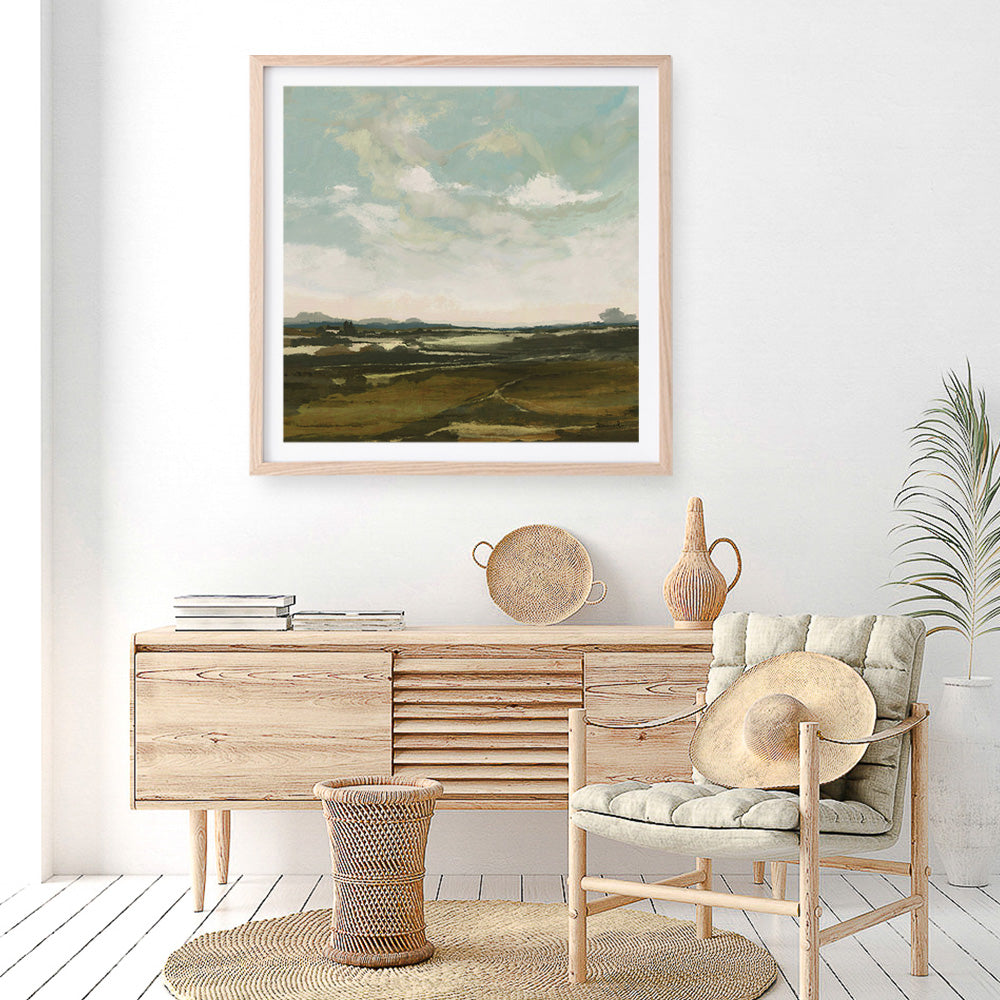Shop Valley View (Square) Art Print a painted abstract themed wall art print from The Print Emporium wall artwork collection - Buy Australian made fine art painting style poster and framed prints for the home and your interior decor room, TPE-DH-229-AP