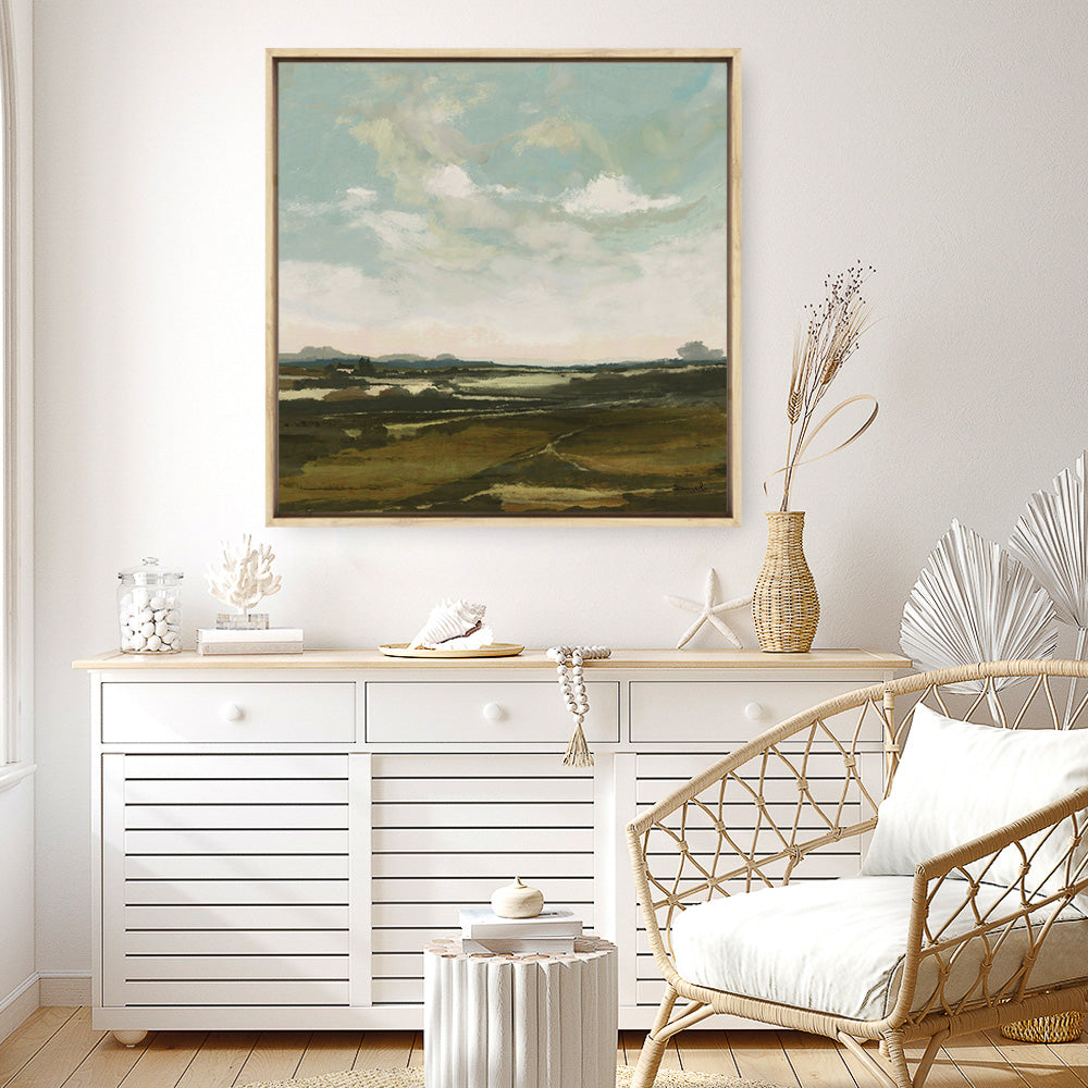 Shop Valley View (Square) Canvas Print a painted abstract themed framed canvas wall art print from The Print Emporium artwork collection - Buy Australian made fine art painting style stretched canvas prints for the home and your interior decor space, TPE-DH-229-CA-40X40-NF