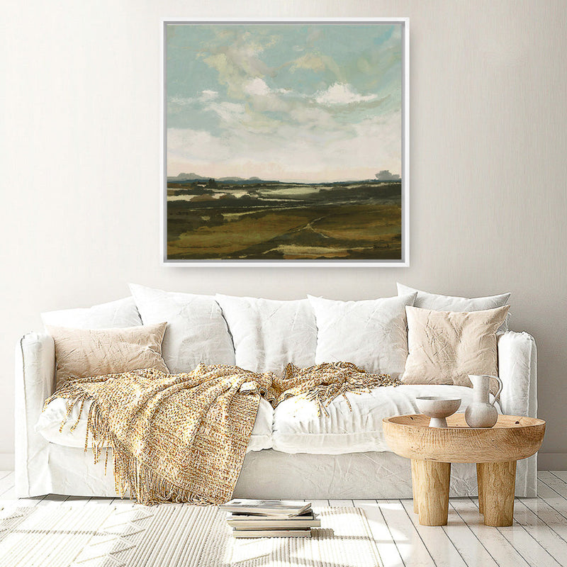 Shop Valley View (Square) Canvas Print a painted abstract themed framed canvas wall art print from The Print Emporium artwork collection - Buy Australian made fine art painting style stretched canvas prints for the home and your interior decor space, TPE-DH-229-CA-40X40-NF