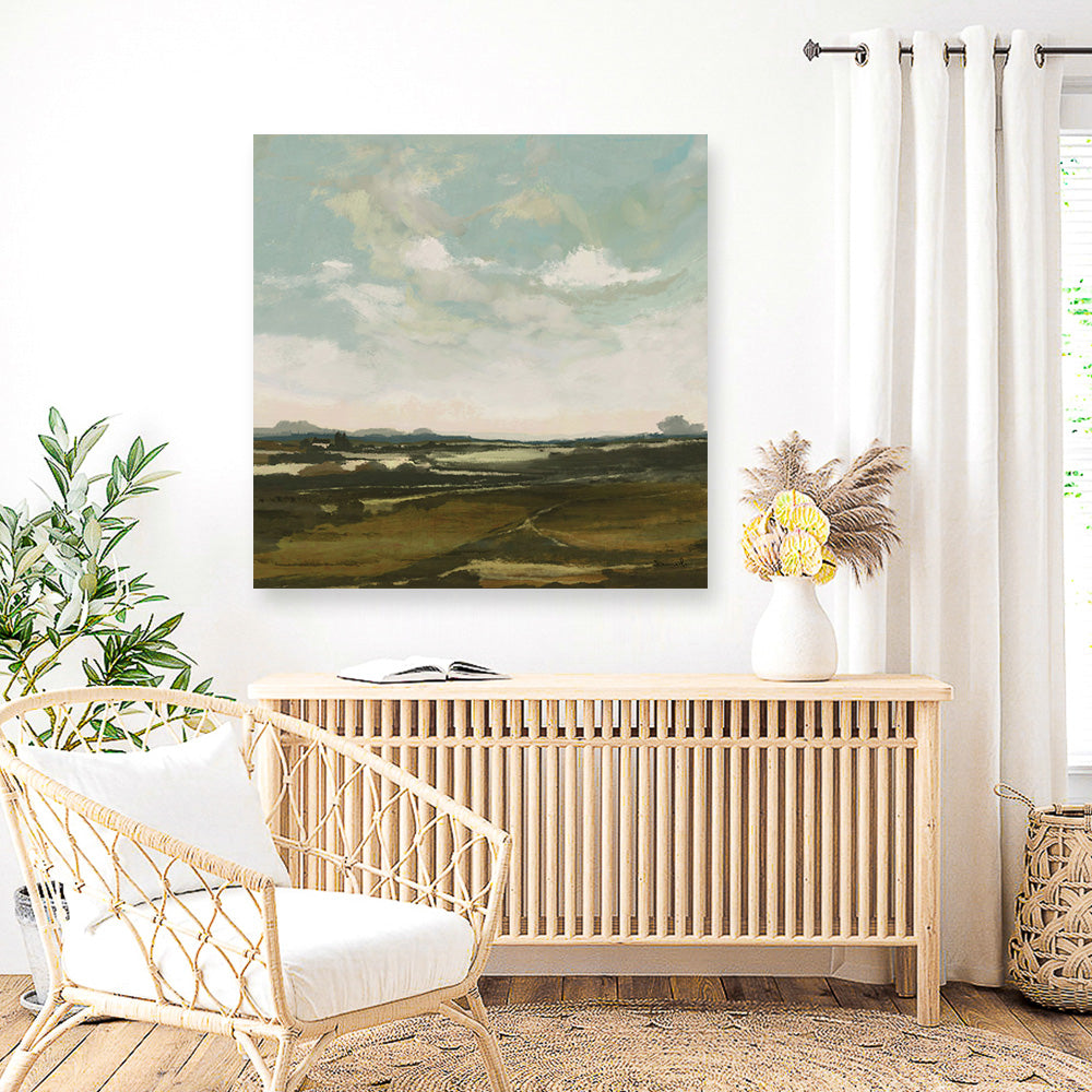 Shop Valley View (Square) Canvas Print a painted abstract themed framed canvas wall art print from The Print Emporium artwork collection - Buy Australian made fine art painting style stretched canvas prints for the home and your interior decor space, TPE-DH-229-CA-40X40-NF