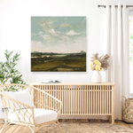 Shop Valley View (Square) Canvas Print a painted abstract themed framed canvas wall art print from The Print Emporium artwork collection - Buy Australian made fine art painting style stretched canvas prints for the home and your interior decor space, TPE-DH-229-CA-40X40-NF