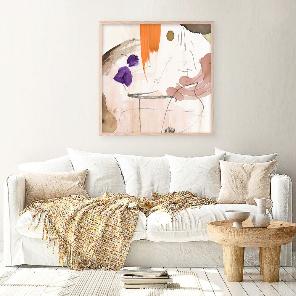 Shop Velvet At Dusk I (Square) Art Print a painted abstract themed wall art print from The Print Emporium wall artwork collection - Buy Australian made fine art painting style poster and framed prints for the home and your interior decor room, TPE-PC-PI400-AP