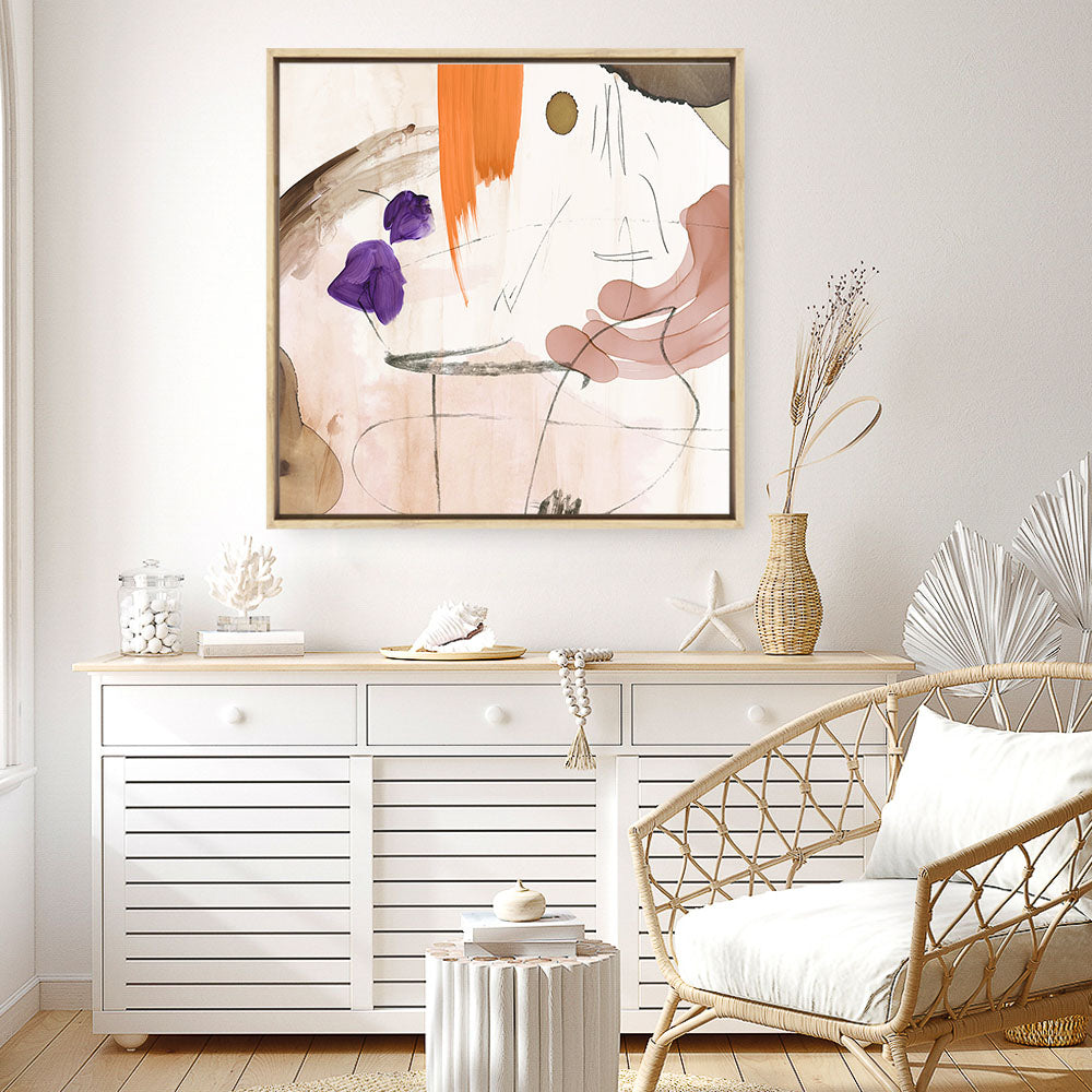 Shop Velvet At Dusk I (Square) Canvas Print a painted abstract themed framed canvas wall art print from The Print Emporium artwork collection - Buy Australian made fine art painting style stretched canvas prints for the home and your interior decor space, TPE-PC-PI400-CA-40X40-NF