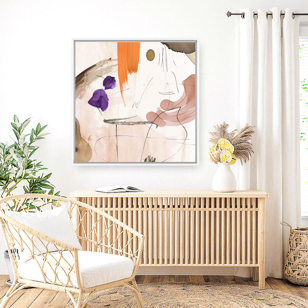 Shop Velvet At Dusk I (Square) Canvas Print a painted abstract themed framed canvas wall art print from The Print Emporium artwork collection - Buy Australian made fine art painting style stretched canvas prints for the home and your interior decor space, TPE-PC-PI400-CA-40X40-NF