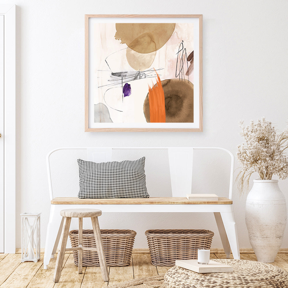 Shop Velvet At Dusk II (Square) Art Print a painted abstract themed wall art print from The Print Emporium wall artwork collection - Buy Australian made fine art painting style poster and framed prints for the home and your interior decor room, TPE-PC-PI401-AP