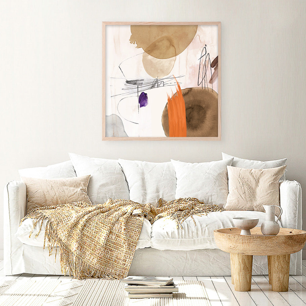 Shop Velvet At Dusk II (Square) Art Print a painted abstract themed wall art print from The Print Emporium wall artwork collection - Buy Australian made fine art painting style poster and framed prints for the home and your interior decor room, TPE-PC-PI401-AP