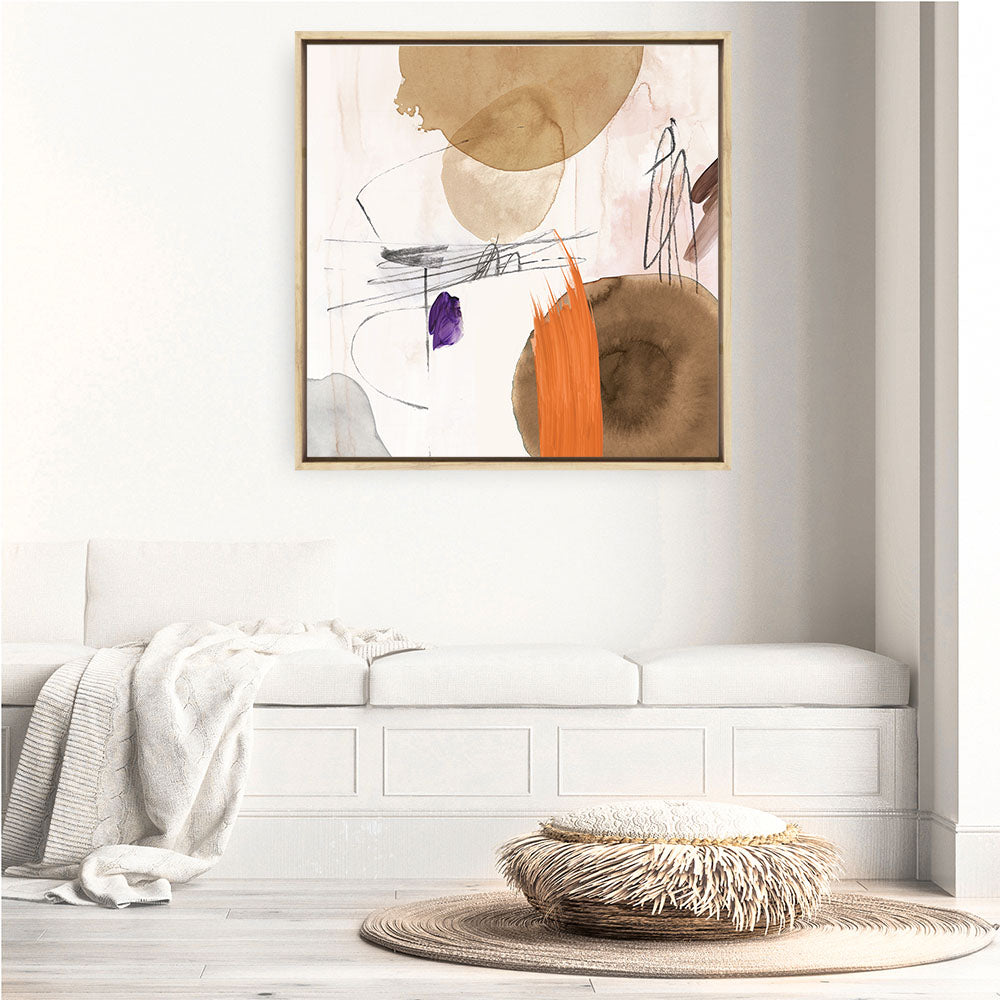 Shop Velvet At Dusk II (Square) Canvas Print a painted abstract themed framed canvas wall art print from The Print Emporium artwork collection - Buy Australian made fine art painting style stretched canvas prints for the home and your interior decor space, TPE-PC-PI401-CA-40X40-NF