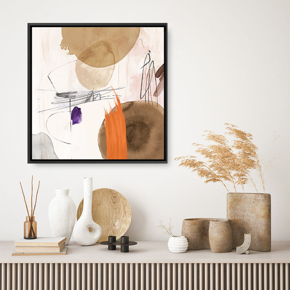 Shop Velvet At Dusk II (Square) Canvas Print a painted abstract themed framed canvas wall art print from The Print Emporium artwork collection - Buy Australian made fine art painting style stretched canvas prints for the home and your interior decor space, TPE-PC-PI401-CA-40X40-NF