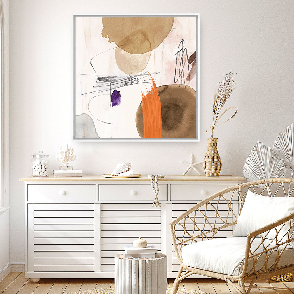 Shop Velvet At Dusk II (Square) Canvas Print a painted abstract themed framed canvas wall art print from The Print Emporium artwork collection - Buy Australian made fine art painting style stretched canvas prints for the home and your interior decor space, TPE-PC-PI401-CA-40X40-NF