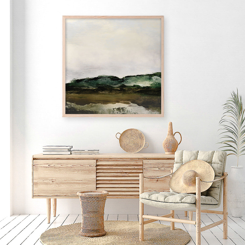 Shop Verte 1 (Square) Art Print a painted abstract themed wall art print from The Print Emporium wall artwork collection - Buy Australian made fine art painting style poster and framed prints for the home and your interior decor room, TPE-DH-181-AP