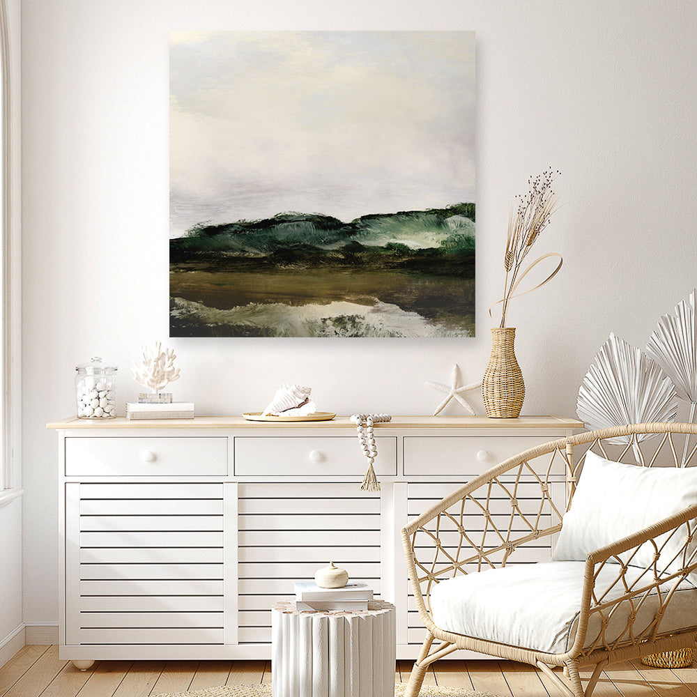 Shop Verte 1 (Square) Canvas Print a painted abstract themed framed canvas wall art print from The Print Emporium artwork collection - Buy Australian made fine art painting style stretched canvas prints for the home and your interior decor space, TPE-DH-181-CA-40X40-NF