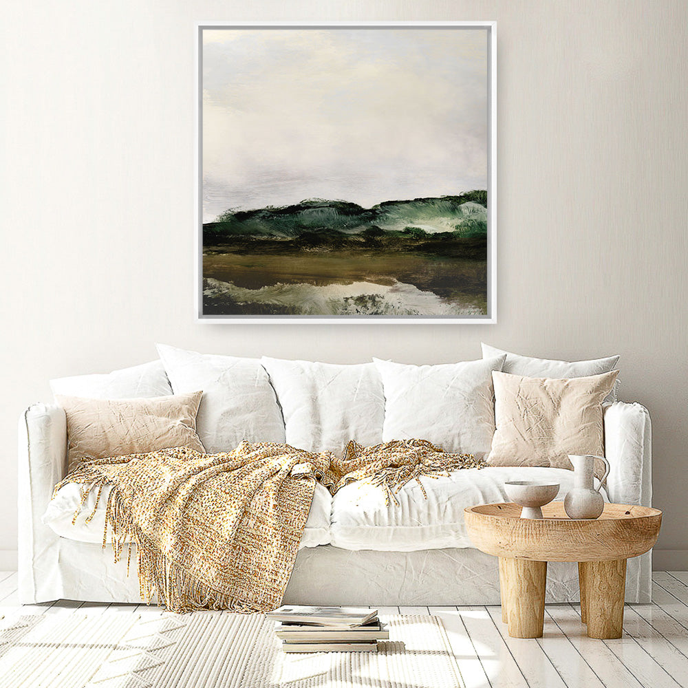 Shop Verte 1 (Square) Canvas Print a painted abstract themed framed canvas wall art print from The Print Emporium artwork collection - Buy Australian made fine art painting style stretched canvas prints for the home and your interior decor space, TPE-DH-181-CA-40X40-NF